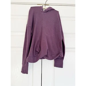 Athleta Girl Purple Hoodie Sweatshirt Criss Cross Girls Size M 8 10 - Picture 1 of 6