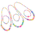  3 Sets Beads Necklace Child Baby Girl Jewelry Imitation Pearls