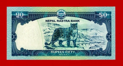 Nepal 50 Rupias 2019 UNC Nota - Firma: Chiranjivi Nepal - (Elige-79b) Leopardo Foto 1 de 2