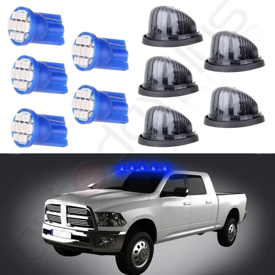 5pcs Cab Marker Running Round Light Smoke Lens+Base housing + 12V For Chevy New - Image 1 of 4