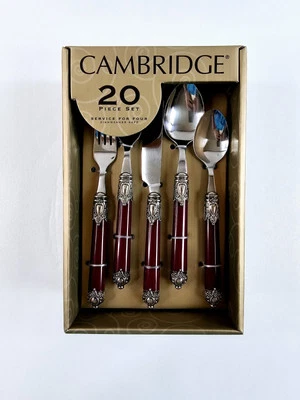 Juego de cubiertos Cambridge 20 piezas servicio para 4 arándanos napolitanos contemporáneos nuevo Foto 1 de 4