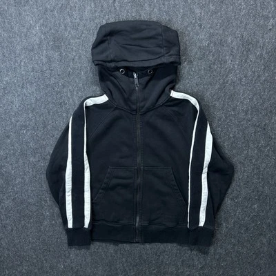 Sudadera con capucha para mujer Burberry cremallera completa peso pesado talla XS negro blanco rayas Foto 1 de 4