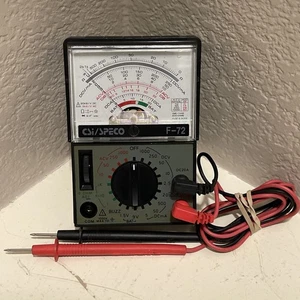Vintage Speco Analog Multimeter Tester Typ F-72 mit Leitungen - funktionstüchtig - Bild 1 von 6