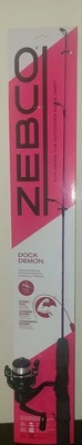 ZEBCO Purple DOCK DEMON  Spinning Combo Fishing Rod and Reel NEW/ - Image 1 of 3