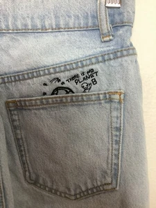 Reformation Cynthia Alien High Rise Straight Damenjeans 24 x 24 blau helle Waschung - Bild 1 von 16