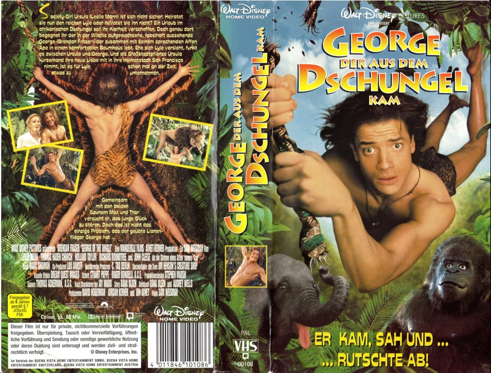 George - Der aus dem Dschungel kam - Brendan Fraser - (VHS Cassette) - Bild 1 von 1
