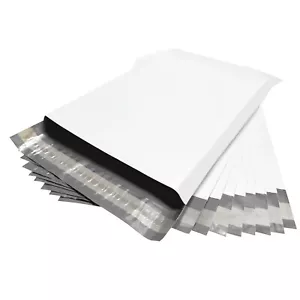 Premium 14,5x19 15x19 Zoll Weiß Poly Versandtaschen Versandumschläge - Bild 1 von 4