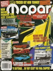 MOPAR COLLECTORS GUIDE 2004 JULY - FUNNY CAR WARS, 70 DAYTONA MYSTERY - Imagen 1 de 1