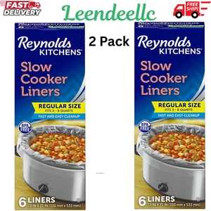 Reynolds Kitchens Slow Cooker Liners, Regular (Fits 3-8 Quarts), 6 Count 2 pk - Picture 1 of 4