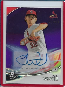 Autógrafos Bowman Platinum Prospects 2016 púrpura #TPALW Luke Weaver/150 Yankees - Imagen 1 de 2