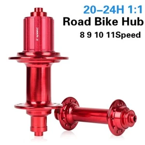 Road Bike Hub 8/9/10/11speed Front 20 Holes Rear 24 Holes V Brake Bicycle Hubs - Picture 1 of 19