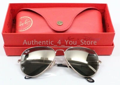 Nuevas gafas de sol 2018 Disney Mickey Mouse 90th oro 24K Ray Ban aviator LE 400 Foto 1 de 4
