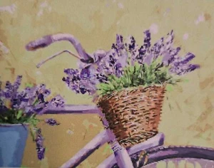 Paint by Number 40cm x 50cm Unframed Lavender Bike - Foto 1 di 4