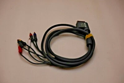 Video Composite AV RCA Cable Cord For Microsoft Xbox 360 TV Game - Image 1 of 4
