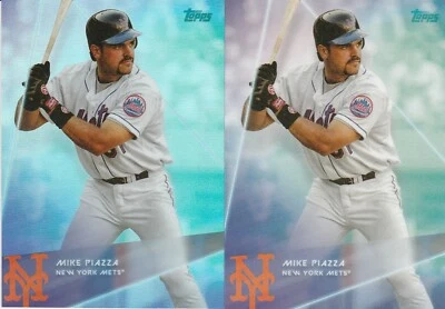 Mike Piazza NEW YORK METS 2020 TOPPS X STEVE AOKI RAINBOW FOILBOARD + BASE 62 - Image 1 of 4
