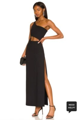 Maxi Vestido Susana Monaco Un Hombro Negro S Nuevo con Etiquetas $228 Foto 1 de 3