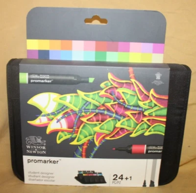 Winsor & Newton Promarker Estudiante Diseñador Billetera Conjunto de 24 Doble a Base de Alcohol Foto 1 de 2
