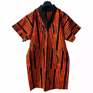 Vestido Africano Ankara Corto Algodón Kimono Algodón Talla Única (10, 12, 14, 16) - Imagen 1 de 8