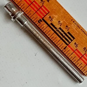 Rogers 1+2.5"T-Rod Snare/Floor Tom Drum Chrome60s Powertone Tension-Lug-Screw*VG - Picture 1 of 2