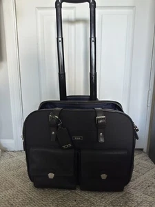 Preowned TUMI Arrive Black Compact 2 Wheeled Business Briefcase - 73013D2 $1300 - Picture 1 of 12