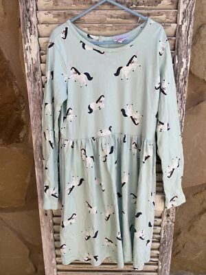 Hanna Andersson Girl Unicorn Print Elisabet Dress Size 10 - Image 1 of 4