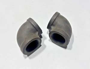 (2) 5P439 Black Malleable Iron 1-1/4" FPT Threaded 90 Degree Pipe Elbow #150 - Picture 1 of 6