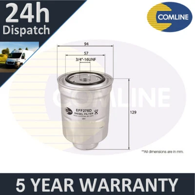 Fits Honda CR-V Civic Accord Mitsubishi Outlander ASX Comline Fuel Filter - Image 1 of 2