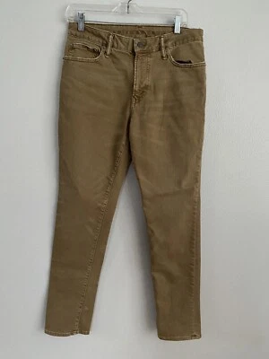 American Eagle Mens Size 31x32 Dark Khaki Slim Leg Denim Jeans Next Level Flex - Image 1 of 4