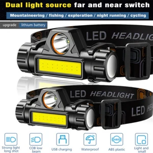 4 Pack USB Rechargeable Waterproof LED Headlamp Headlight Head Light Flashlight - Picture 1 of 11