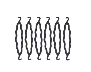 6 Pieces Black Plastic Hair Donut Bun Maker Hair Twist Braid Bud Hair Curler - Picture 1 of 1