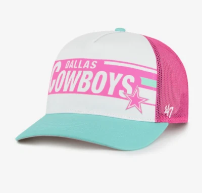 Dallas Cowboys Stack Line '47 Enganche Calce Relajado Niños - Sombrero Aqua Magenta Juvenil Foto 1 de 3