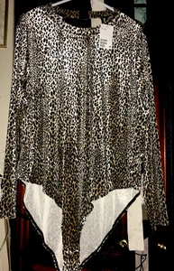 Large Leopard Print velour long sleeve Bodysuit 4XL BNWT divided H&M - Picture 1 of 13