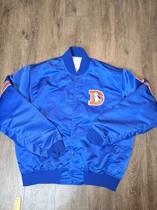 Chaqueta de bombardero satinada vintage de los Denver Broncos NFL Starter de la década de 1990 para hombre XL - Imagen 1 de 8