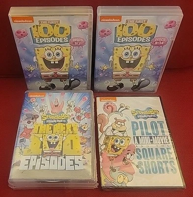 SpongeBob SquarePants The First & Next 100 Episodes + Shorts DVD Lot Sponge Bob - Image 1 of 4