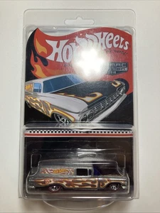 Furgoneta Chevy Delivery Wagon Hot Wheels 2016 edición Zamac Mail-in '59 bonitas llamas - Imagen 1 de 13