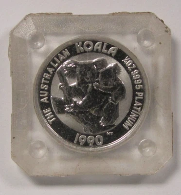 1990 1/4oz .9995 Platinum Australian Koala - Image 1 of 2