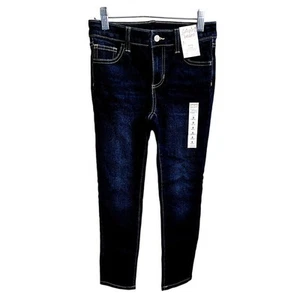 Jumping Beans Girls Size 8 Skinny Jeans Dark Wash Denim Stretchy Everyday New - Picture 1 of 7