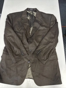 Blazer Oscar De La Renta 48R de lana para hombre (etiqueta real real real) usado marrón/negro - Imagen 1 de 13