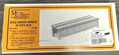 Micro-Engineering HO Scale Kit 75-502 Deck Girder Bridge 30’ Open Deck NIB - Image 1 of 2