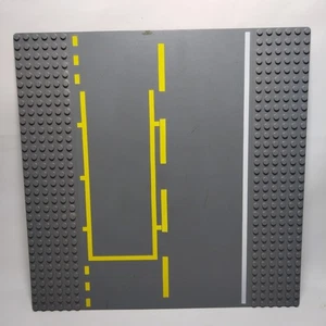 Dark Grey Lego City Base Plate Pin Lane Box Yellow 44336 32 Stud 25.5cm - Picture 1 of 6