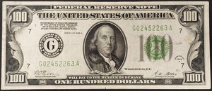 Series of 1928 A $100 Federal Reserve Note, FRB Chicago! Fr. #2151-G. NO RESERVE - Picture 1 of 4