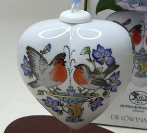 Ltd Ed 1994 HUTSCHENREUTHER Ole Winther THE HEART Ornament + Box Birds Fountain - Picture 1 of 9