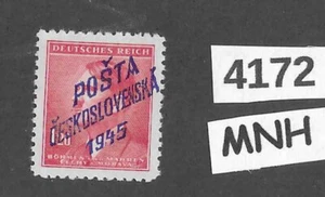 #4172 Estampilla montada sin montar o nunca montada Adolf Hitler Sc69 1,20 kr BaM Segunda Guerra Mundial 1945 Sobreimpresión local - Imagen 1 de 1