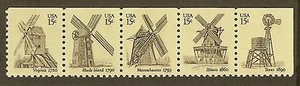 U.S. Mint NH set of 5 - 15c windmills, boolklet pane 1738-1742b lot 1 - Picture 1 of 1