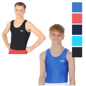 Gymnastics Leotard The Zone Sleeveless Boys Dance Round Neck Nylon Lycra Z119 - Picture 1 of 6