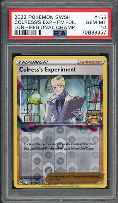PSA 10 Colress's Experiment Regional Championships 155/196 Reverse Pokemon B5 - Image 1 of 2