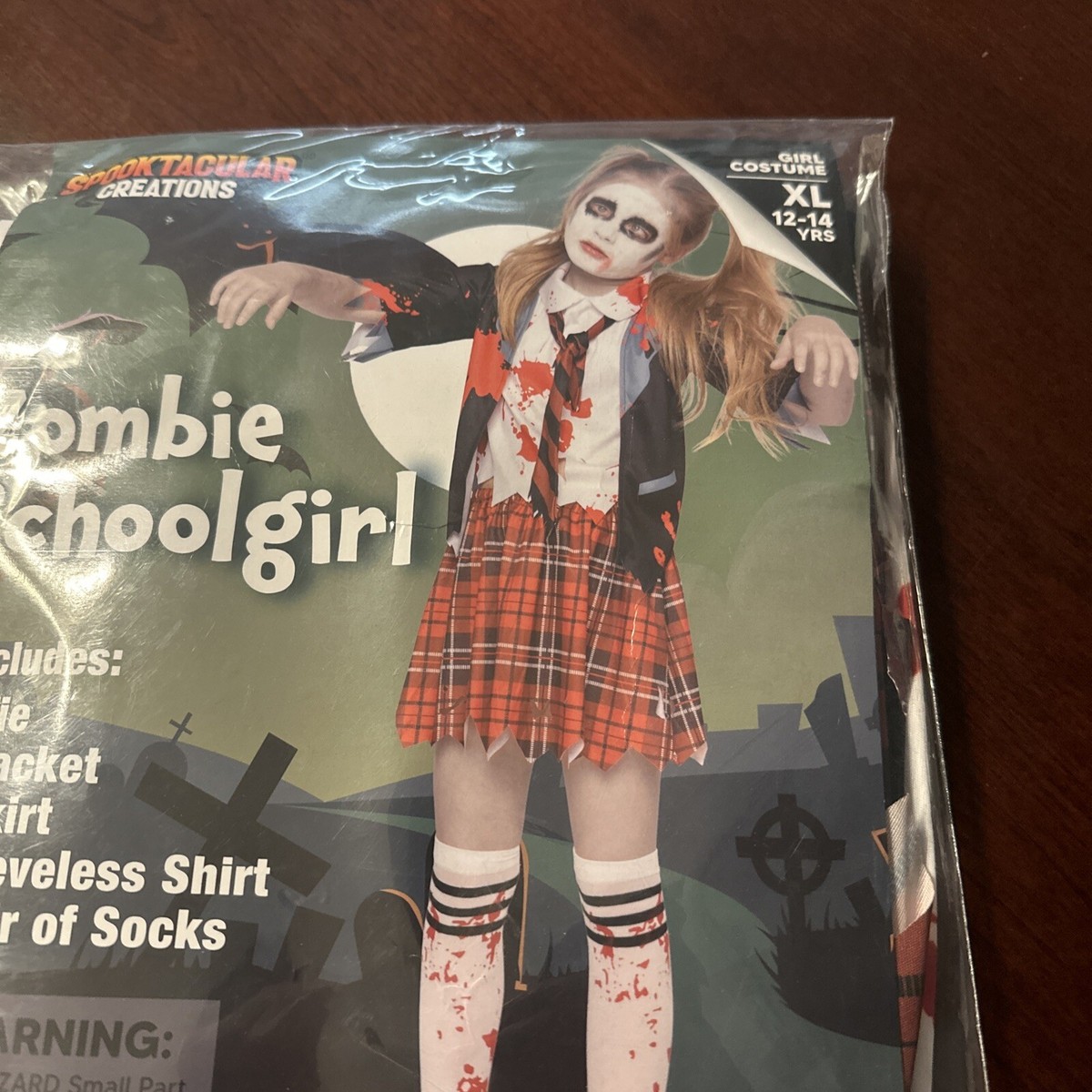 Disfraz De Colegiala Zombi Para Niña - Conjunto Completo Sangriento, Ideal Para Halloween Y Fiestas De Terror