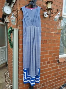 Joules Size 10 Blue Oralia Maxi Dress RRP £79.50-LENGTH 55" - Picture 1 of 5