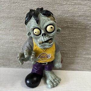 Forever Los Angeles Lakers Zombie Figurine Yellow Jersey NBA Halloween Decor EUC