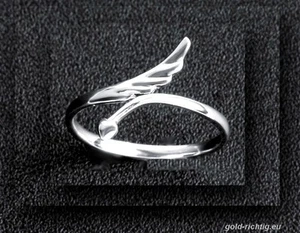 Damenring Flügel Ring Silber Herz Geschenk Schmuck Engel Angel Modeschmuck NEU - Bild 1 von 5